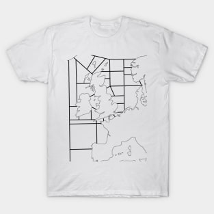 Shipping Forecast UK Map T-Shirt